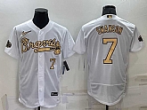 Atlanta Braves #7 Dansby Swanson White Number 2022 All Star Stitched Flexbase Nike Jersey,baseball caps,new era cap wholesale,wholesale hats